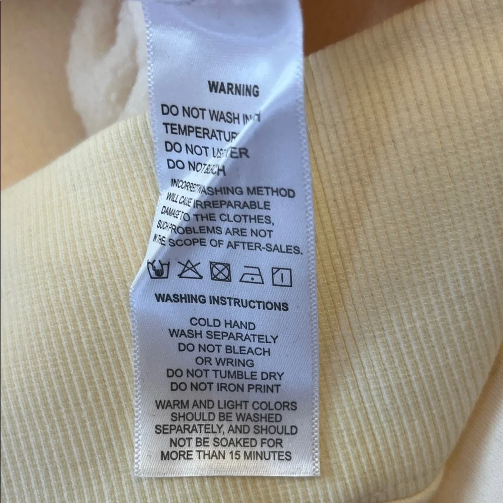 Cream Hoodie with Graphic Design - Picture 6 of 10